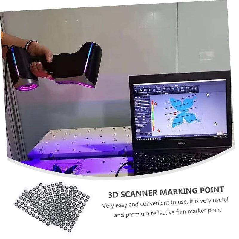 علامات التتبع عالية الانعكاسية 5 أوراق نقاط فيلم عاكس للمسح الضوئي الدقيق - Image 2